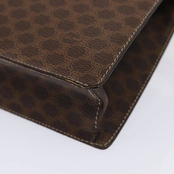 CELINE Macadam Canvas Hand Bag PVC Leather Brown Auth 82864 - Picture 15 of 16